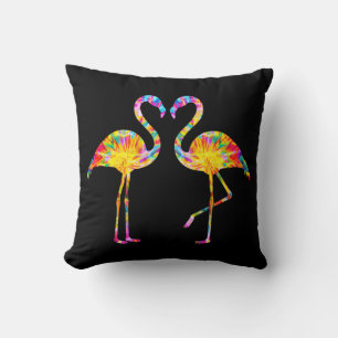 TIE DYE FLAMINGO CUSHION