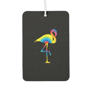 Tie Dye Flamingo Rainbow Print Bird Animal Hippie Car Air Freshener