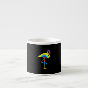 Tie Dye Flamingo Rainbow Print Bird Animal Hippie Espresso Cup