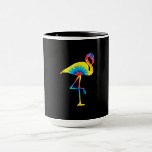 Tie Dye Flamingo Rainbow Print Bird Animal Hippie Mug
