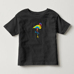 Tie Dye Flamingo Rainbow Print Bird Animal Hippie Toddler T-Shirt