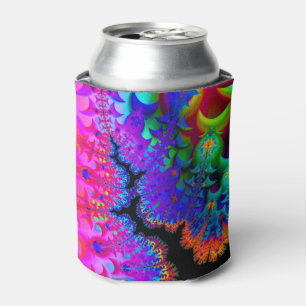 Tie Dye Fractal Can Cooler