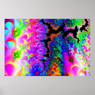 Tie Dye Fractal Poster
