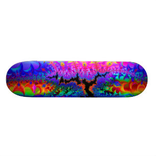 Tie Dye Fractal Skateboard