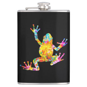 TIE DYE FROG HIP FLASK