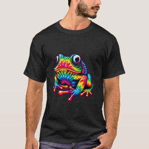 Tie-Dye Frog Peace Sign Hippie T-Shirt