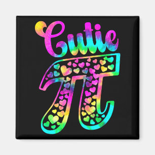 Tie Dye Funny Cutie Pie 3,14 Pi Number Symbol Math Magnet