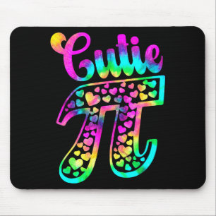 Tie Dye Funny Cutie Pie 3,14 Pi Number Symbol Math Mouse Mat