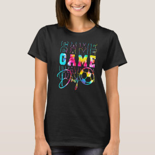 Tie Dye Game Day Soccer Mirror Soccer Mum Soccer T-Shirt