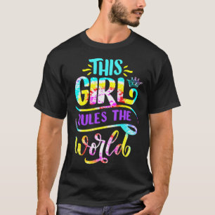 Tie Dye Girl First Day of School Little Miss Rules T-Shirt