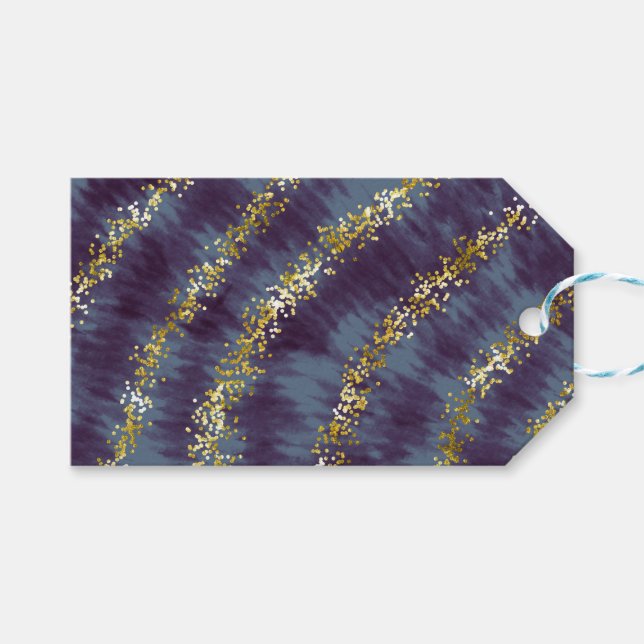 Tie-dye glitter gift tags (Front (Horizontal))