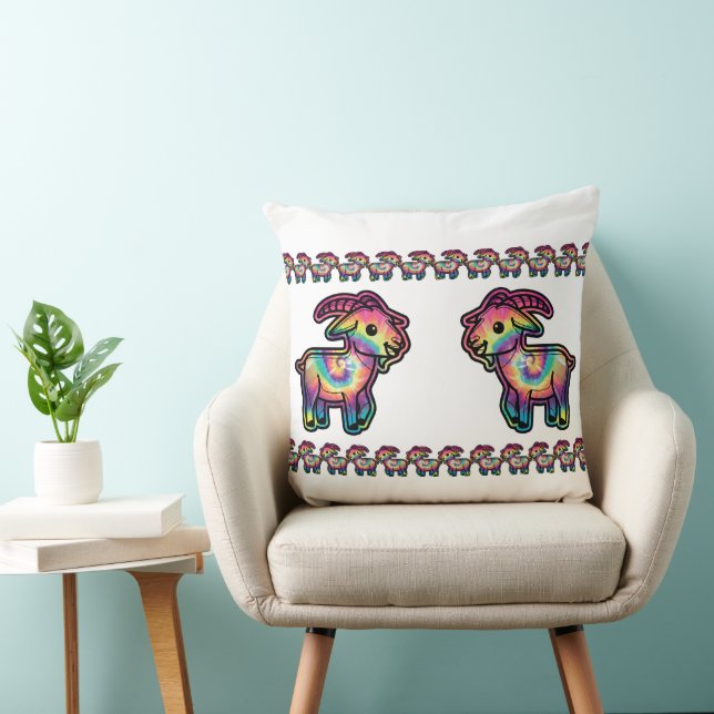 Tie-Dye Goat Cushion (Chair)