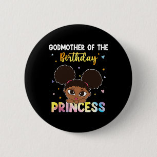 Tie Dye Godmother The Birthday Princess Black Hist 6 Cm Round Badge