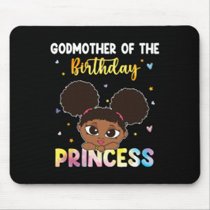 Tie Dye Godmother The Birthday Princess Black Hist Mouse Mat