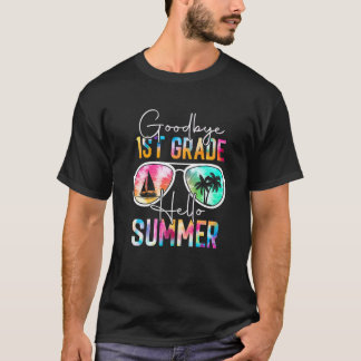 Tie Dye Goodbye 1st Grade Hello Summer Women Last  T-Shirt