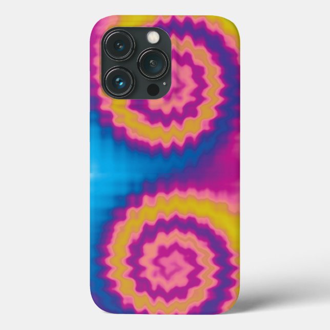 Tie dye groovy funky retro swirl colourful pattern Case-Mate iPhone case (Back)
