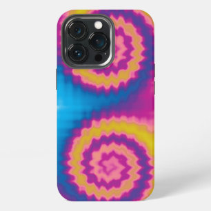 Tie dye groovy funky retro swirl colourful pattern iPhone 13 pro case