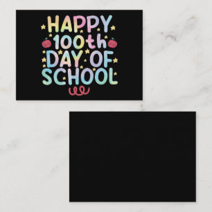Tie Dye Happy 100th Day Of School Teacher Student  Card