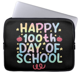Tie Dye Happy 100th Day Of School Teacher Student  Laptop Sleeve