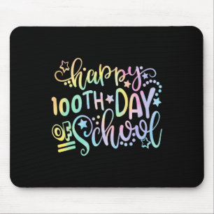 Tie Dye Happy 100th Day Of School Teacher Student  Mouse Mat