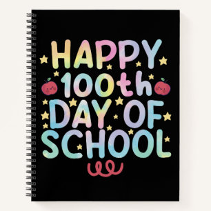 Tie Dye Happy 100th Day Of School Teacher Student  Notebook
