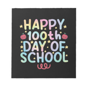 Tie Dye Happy 100th Day Of School Teacher Student  Notepad