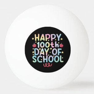 Tie Dye Happy 100th Day Of School Teacher Student  Ping Pong Ball