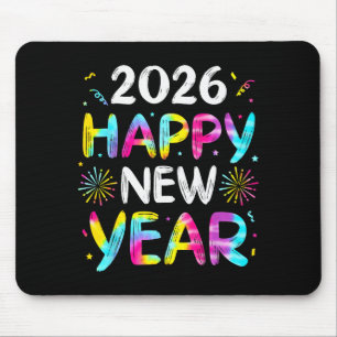 Tie Dye Happy New Year 2026 Family Matching New Ye Mouse Mat