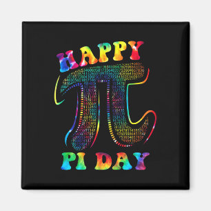Tie Dye Happy Pi Day 3.14 Math Teacher Kids Men Wo Magnet