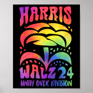 Tie Dye Harris Wheimer 2024 Kamala Harris 24 Madam Poster
