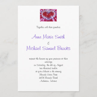 Tie Dye Heart Invitation