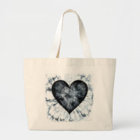 Tie-Dye Heart Tote bag with hidden message