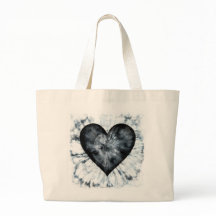 Tie-Dye Heart Tote bag with hidden message
