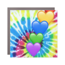Tie Dye Hearts Auto Magnet