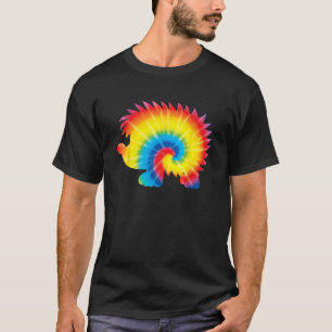 Tie Dye Hedgehog Rainbow Print Rodent Hippie Peace T-Shirt