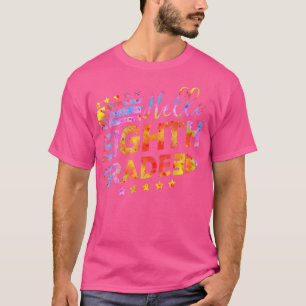 Tie Dye Hello 8th Grade Teacher Student 1st Day Of T-Shirt