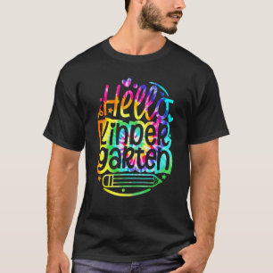 Tie Dye Hello Kindergarten Back To School First Da T-Shirt
