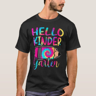 Tie Dye Hello Kindergarten First Day of School Bac T-Shirt