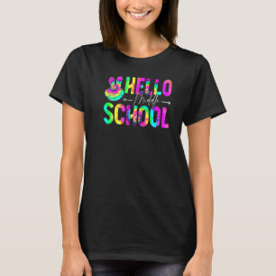 Tie Dye Hello Middle School Back To School Teacher T-Shirt