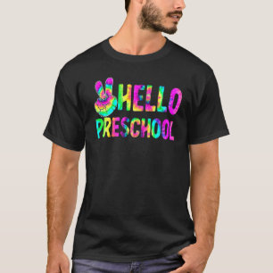 Tie Dye Hello Preschool Back To School Teachers Ki T-Shirt