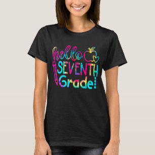 Tie Dye Hello Seventh Grade Team 7th Grade Back To T-Shirt