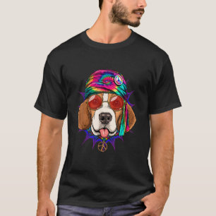 Tie Dye Hippie Beagle Hippiness Peace Love Dog Men T-Shirt
