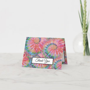 tie dye hippie colourful rainbow thank you