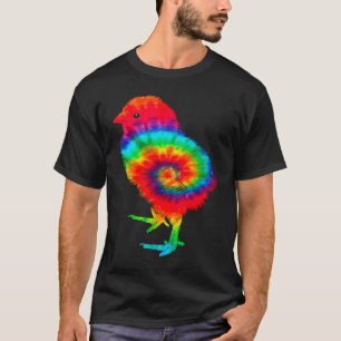 Tie Dye Hippy Chick Women's Kids Chicken Farm Anim T-Shirt