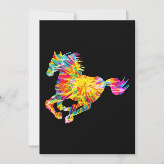 TIE DYE HORSE INVITATION (Front)