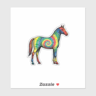 Tie Dye Horse Vintage Engraving Vector Art