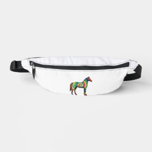Tie Dye Horse Vintage Engraving Vector Art Bum Bags