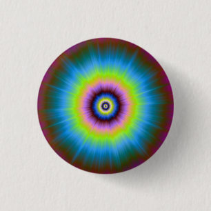 Tie-Dye in Blue Pink Yellow Button