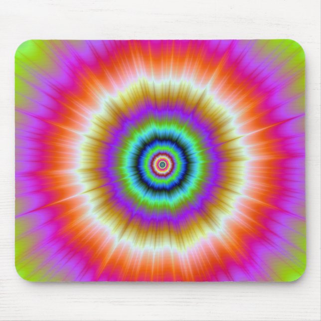 Tie-Dye in Violet Red and Green Mousepad (Front)