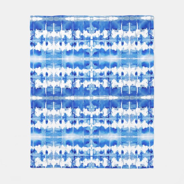 Tie dye indigo shibori blanket (Front)